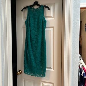 Green lace WHBM dress. Size 0